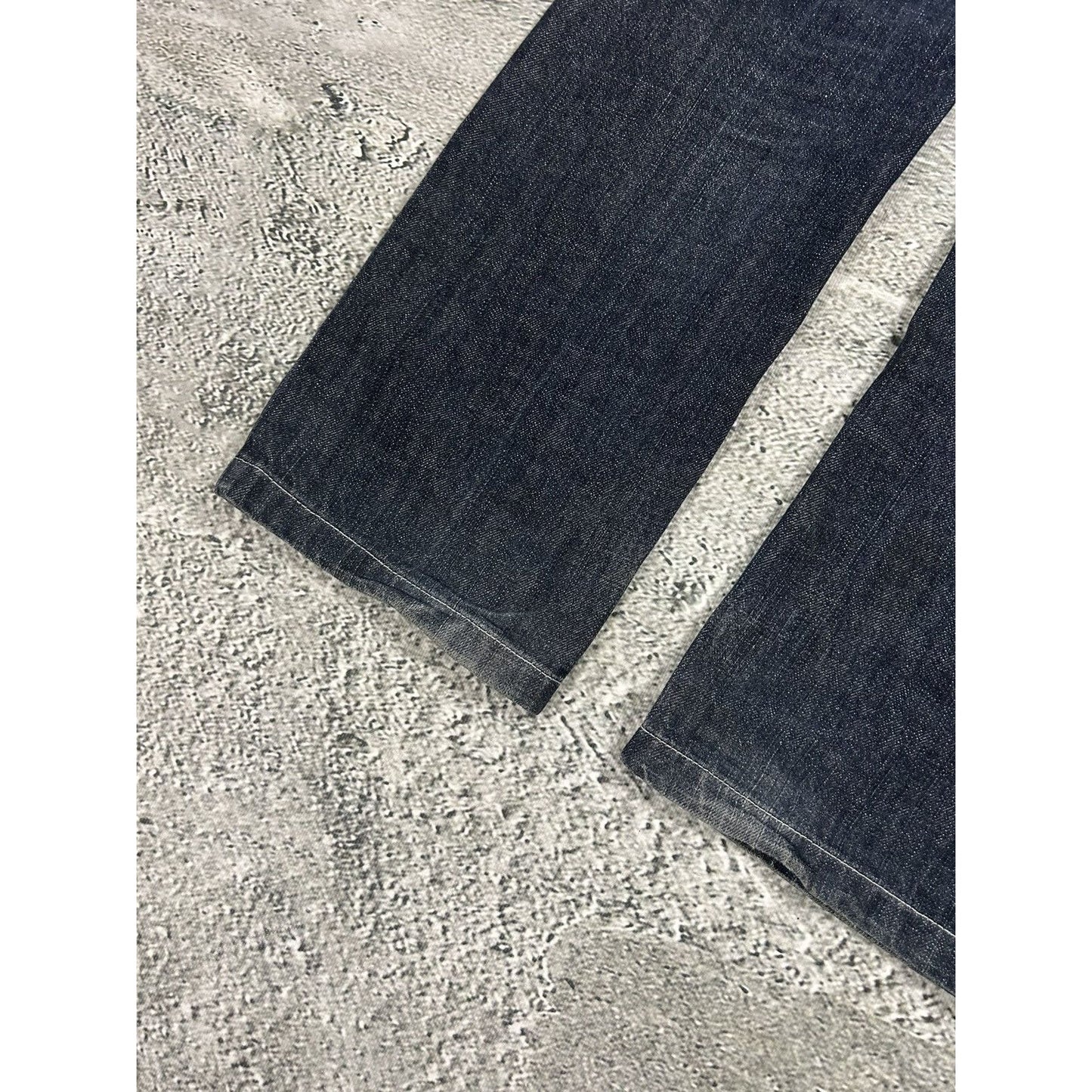 True Religion vintage jeans navy blue thick stitching Bobby