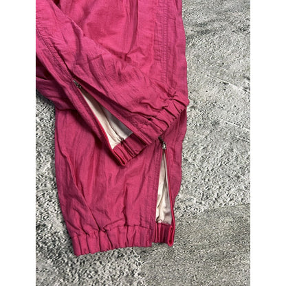 Head track suit vintage pink nylon pants jacket rave Y2K