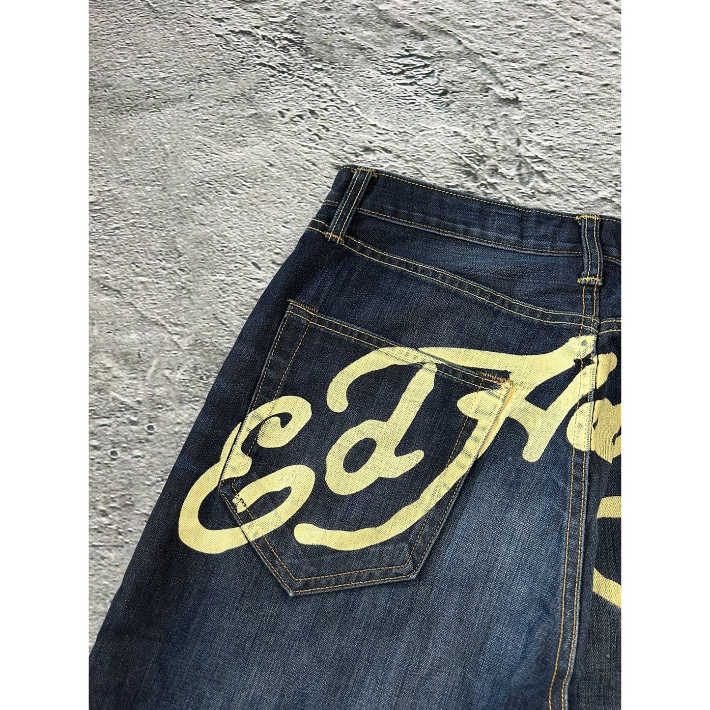 Ed Hardy Christian Audigier vintage jeans big logo pants