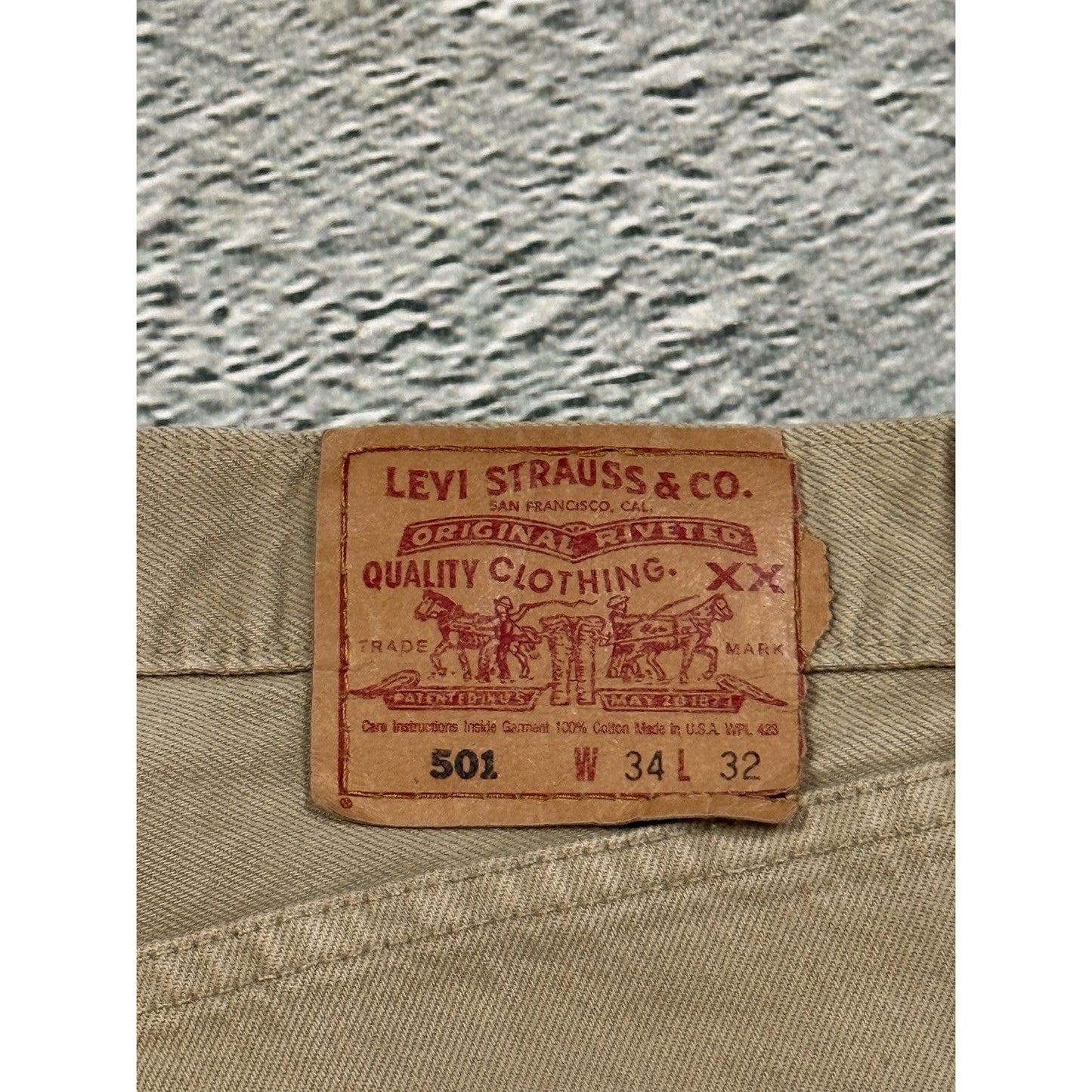 Levi’s 501 made in usa jeans biege vintage denim