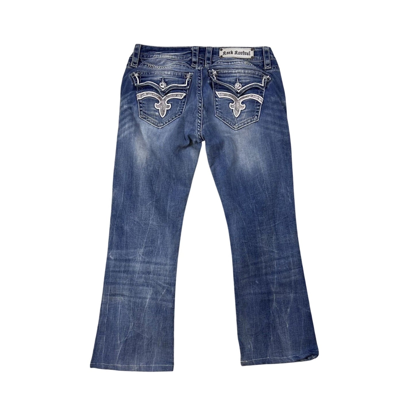 Rock Revival rhinestone glitter jeans Y2K flared Etty