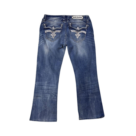 Rock Revival rhinestone glitter jeans Y2K flared Etty