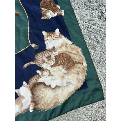 Vintage scarf cats fullprint shawl