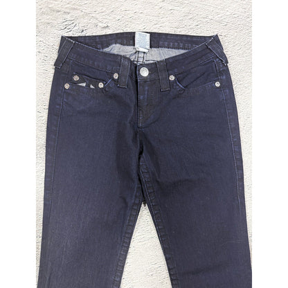 True Religion blue jeans flared bootcut dark glitter shiny