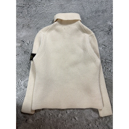 Stone Island wool turtleneck sweater beige knitwear