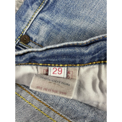 Evisu jorts seagulls embroidered logo vintage jeans shorts