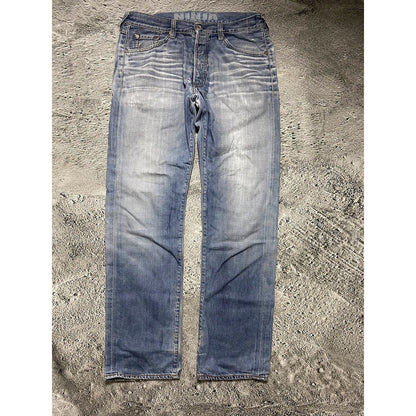 Evisu jeans EU ED vintage blue white daicock logo