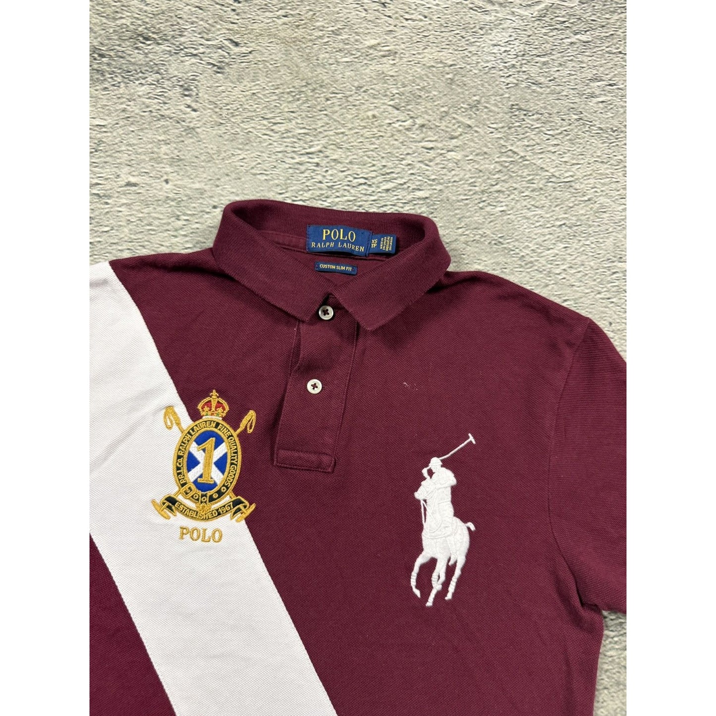 Chief Keef Polo Ralph Lauren T-shirt burgundy red