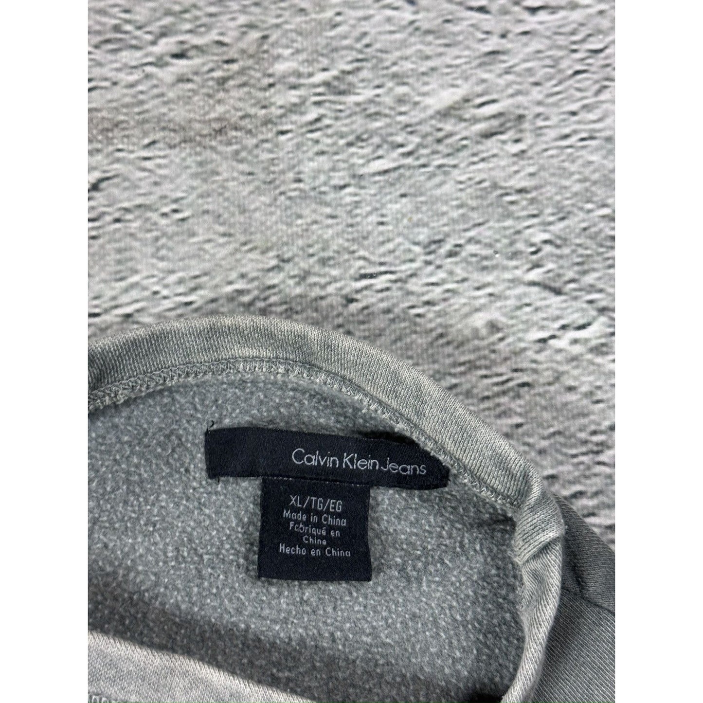 Calvin Klein grey sweatshirt asymmetrical zip