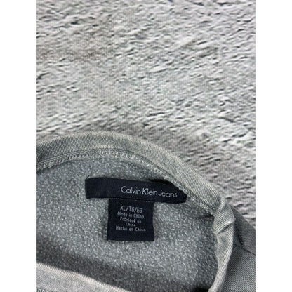 Calvin Klein grey sweatshirt asymmetrical zip