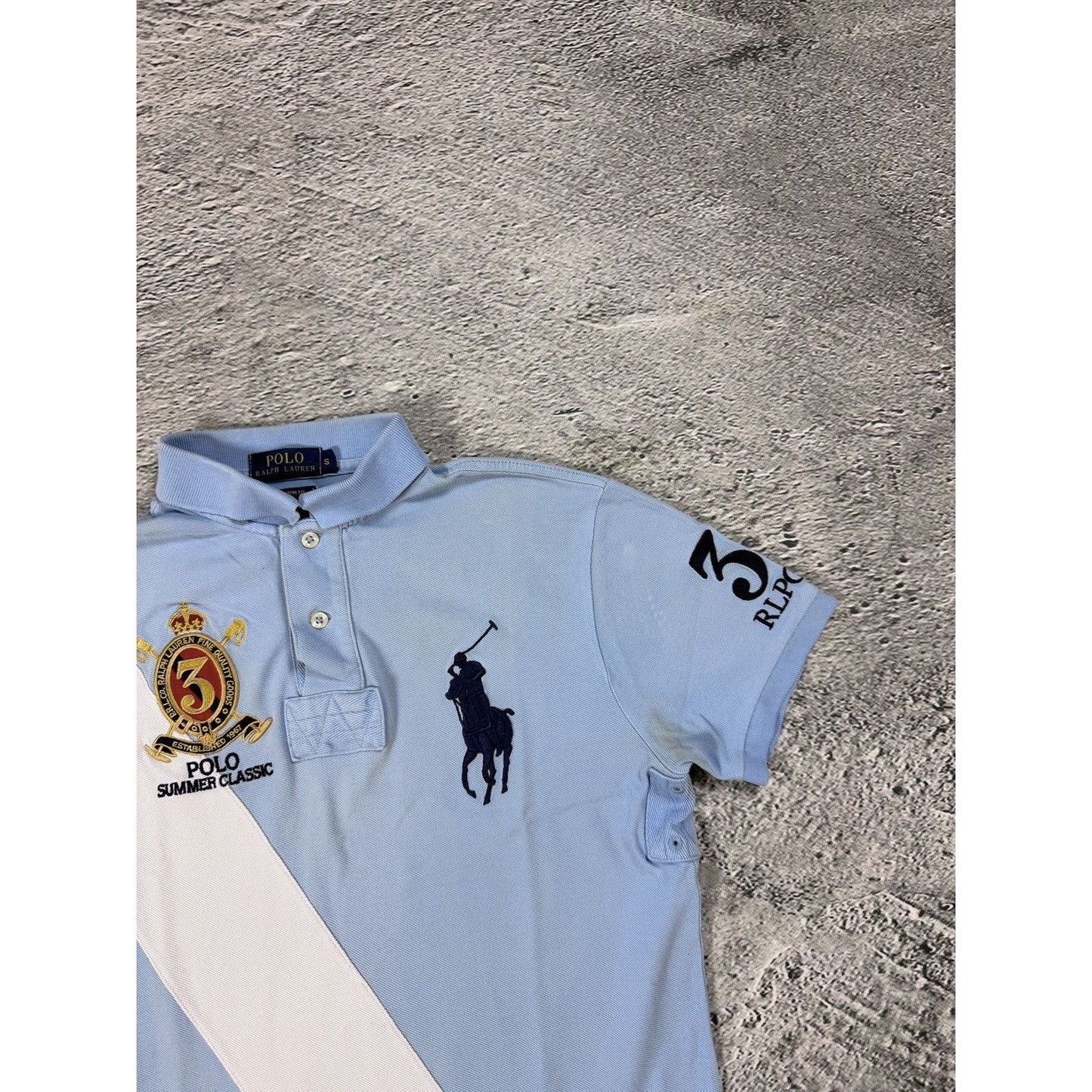 Chief Keef Polo Ralph Lauren T-shirt vintage baby blue white