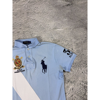 Chief Keef Polo Ralph Lauren T-shirt vintage baby blue white
