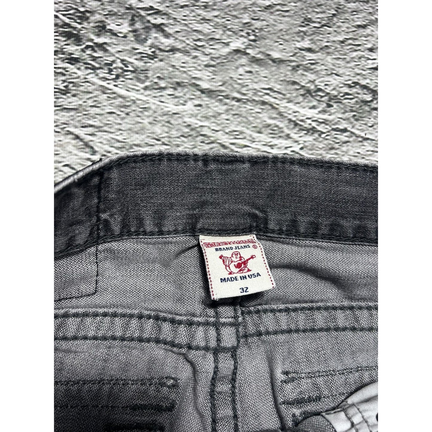 True Religion vintage grey jeans Ricky big T Y2K