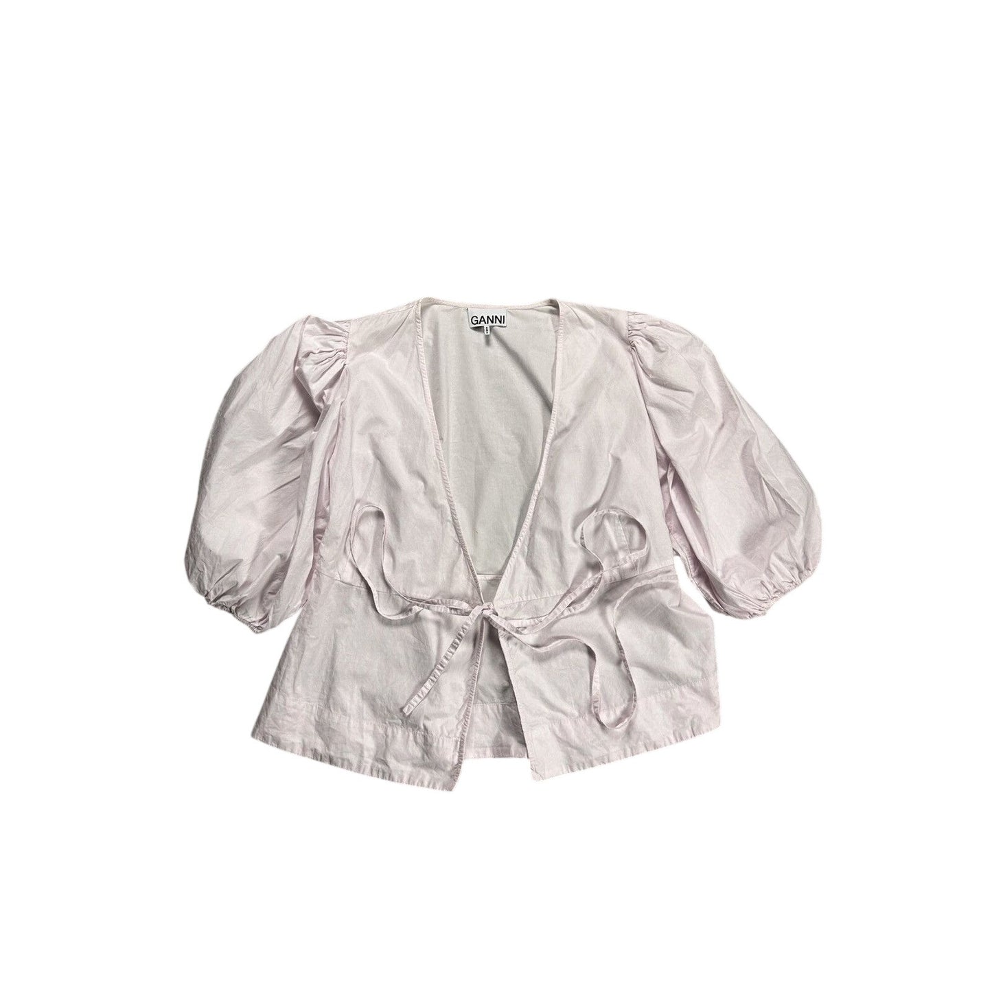 Ganni shirt button-up pink