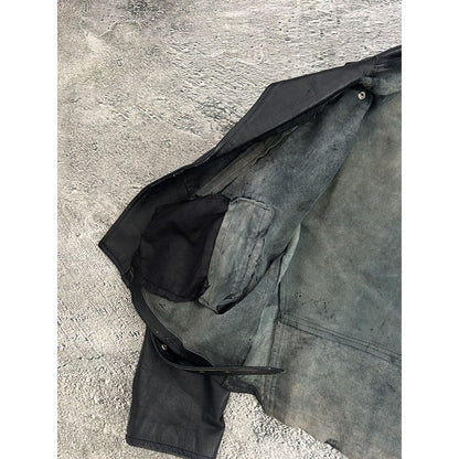 Vintage Leather Jacket Avant Garde Rare Black Studded