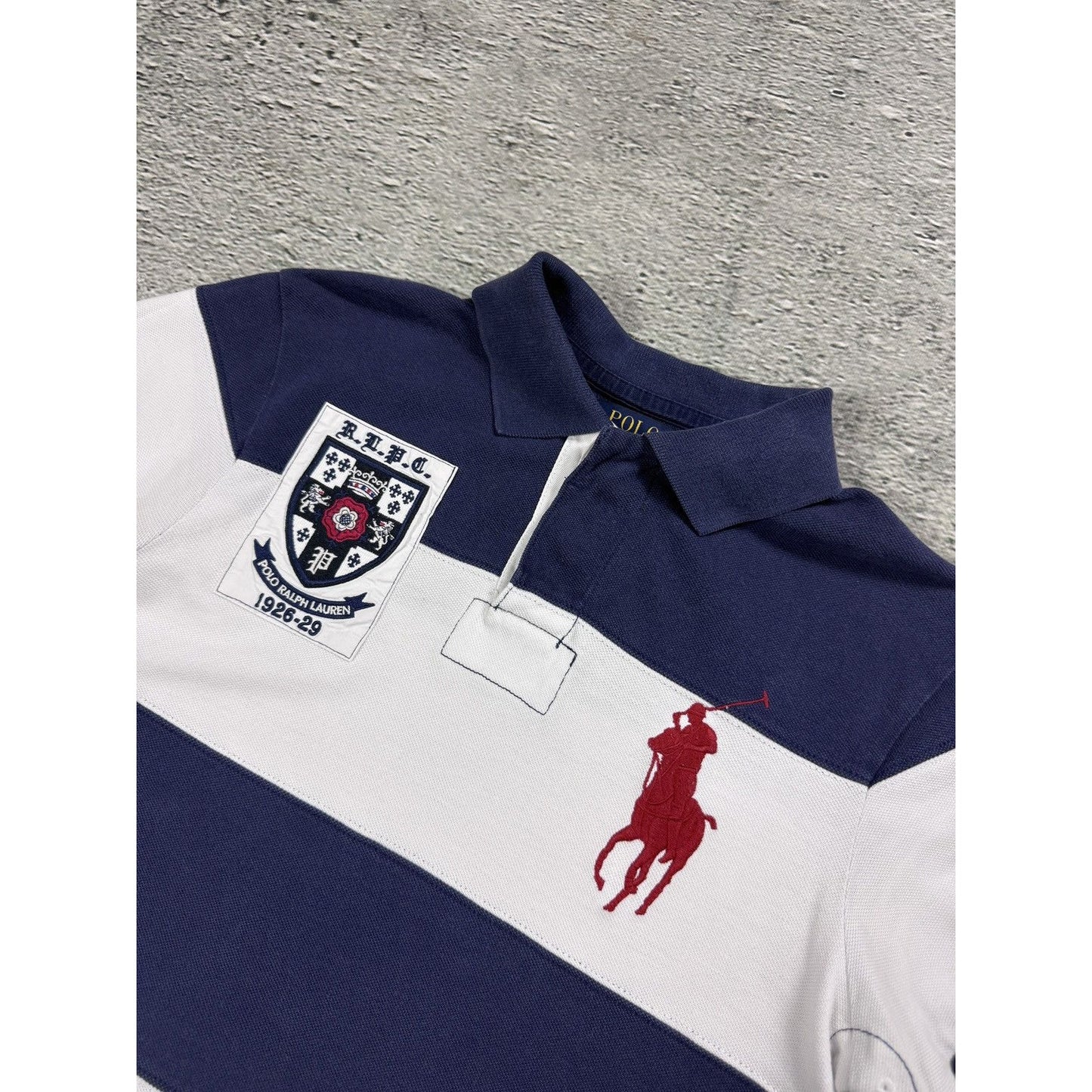 Chief Keef Polo Ralph Lauren big pony striped navy white