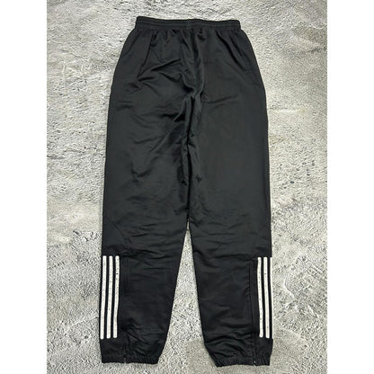 Adidas vintage black track pants small logo 2000s drill Y2K