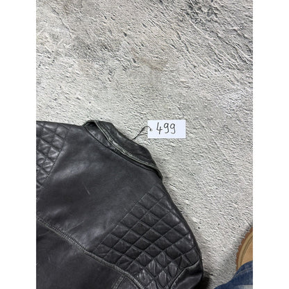 Allsaints Vintage Leather Jacket biker Avant Garde black
