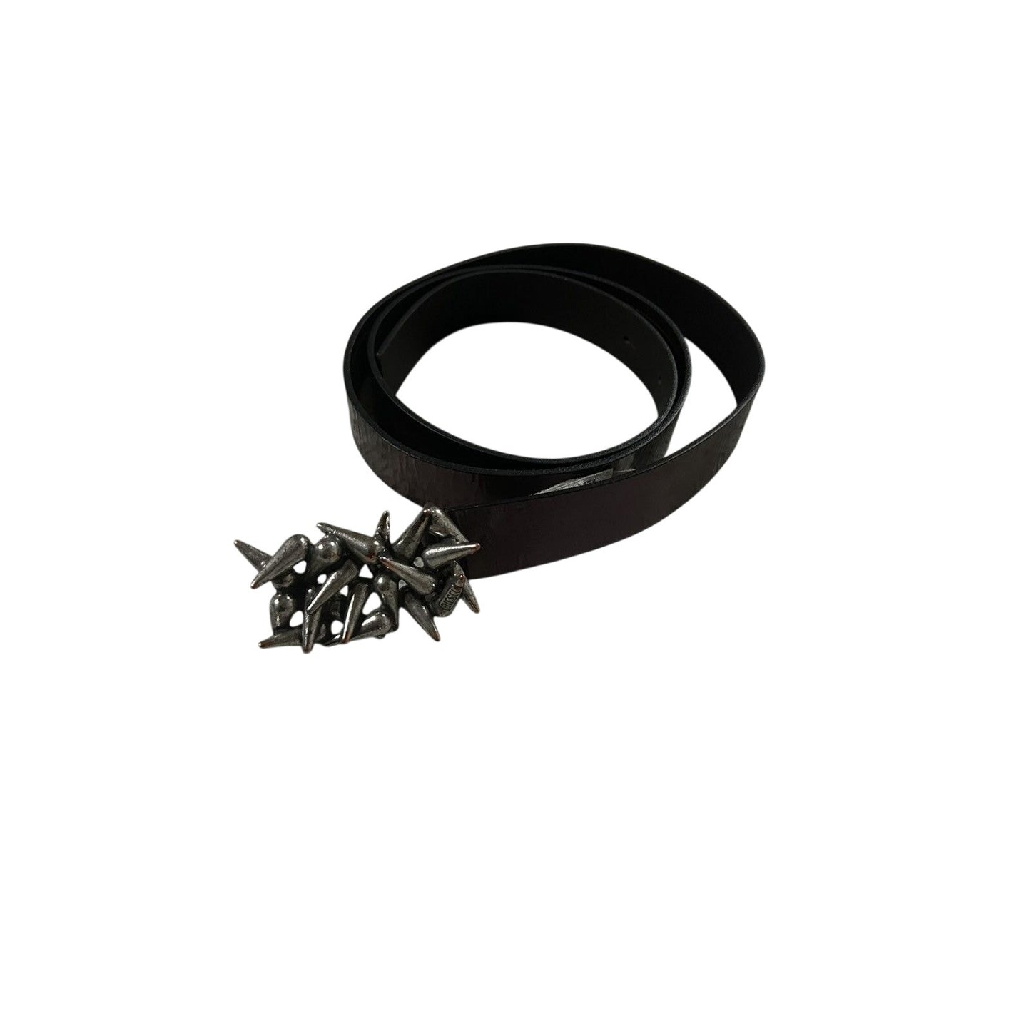 Diesel belt silver big buckle purple leather