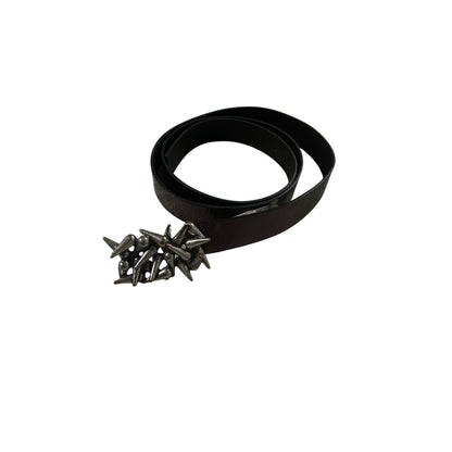 Diesel belt silver big buckle purple leather