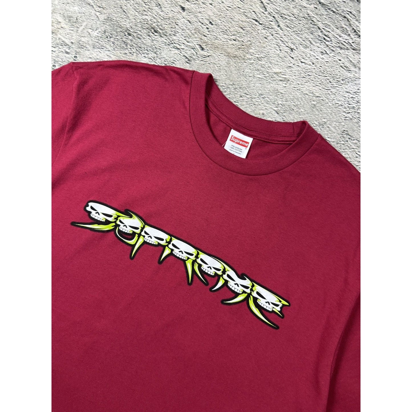 Supreme skulls spellout red cardinal FW26