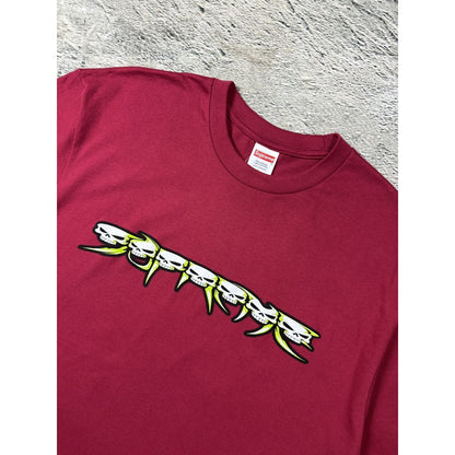 Supreme skulls spellout red cardinal FW26