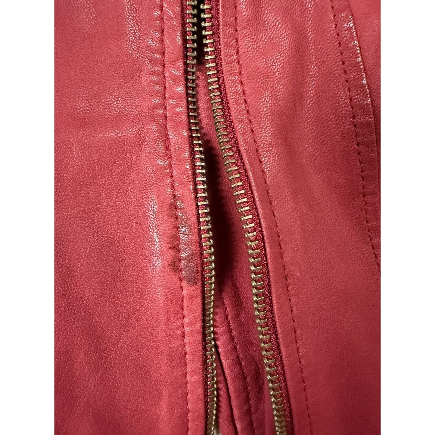 True Religion leather red vest jacket rockstar america