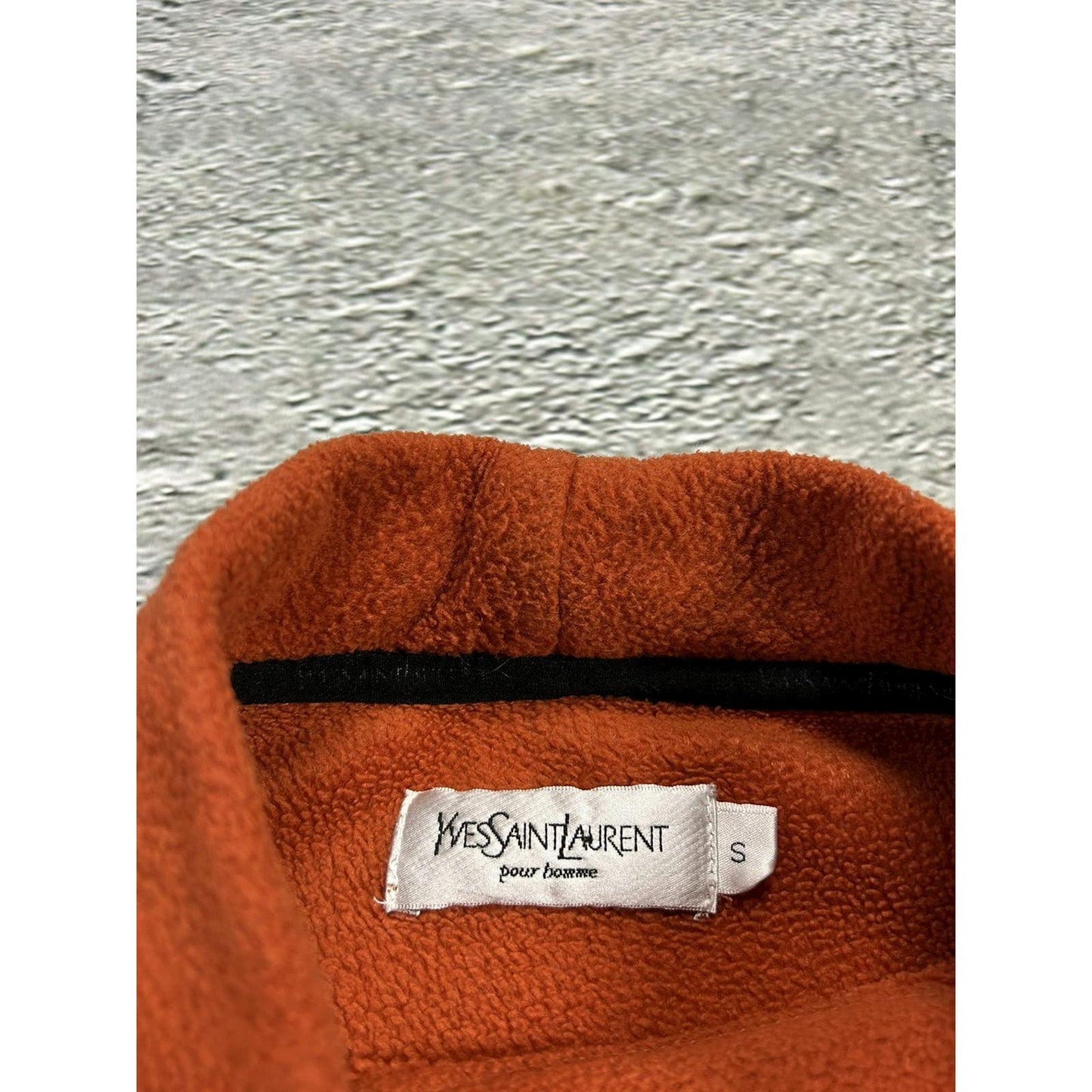 YSL Orange fleece sweatshirt vintage Yves Saint Laurent