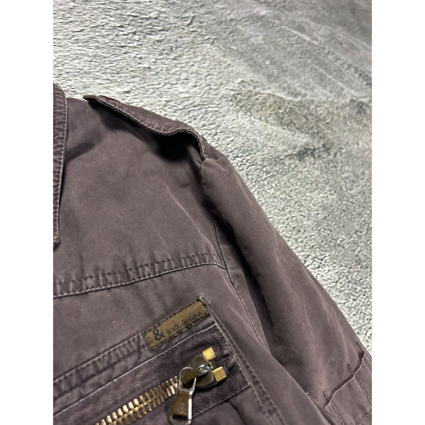 Dolce & Gabbana coat vintage utility miltary brown Y2K