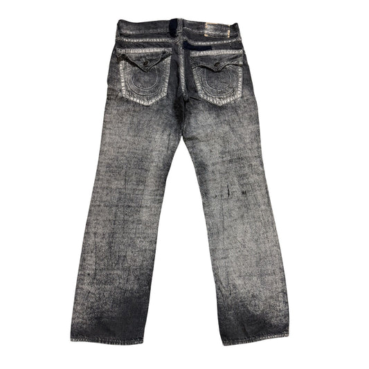 True Religion black dark grey black painted jeans Ricky