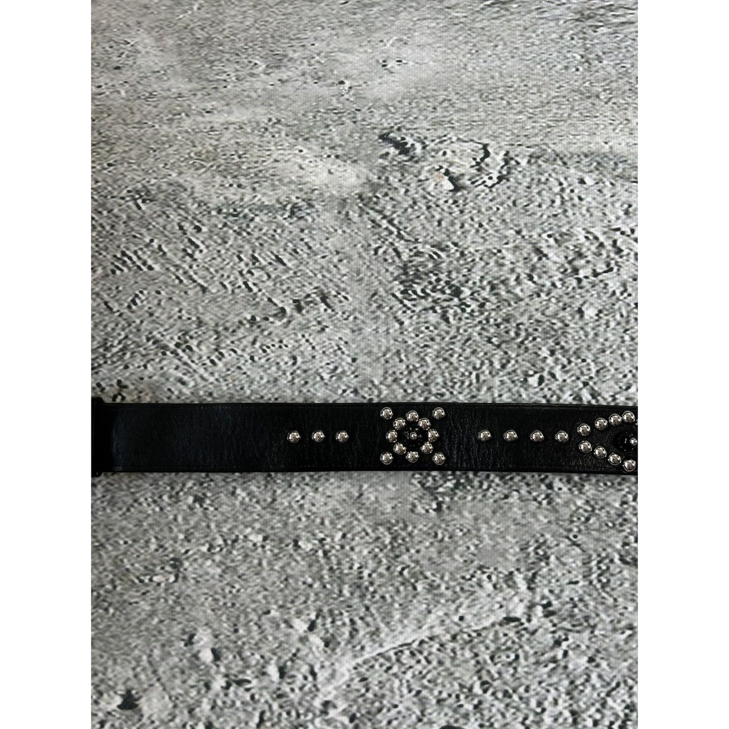 Prada belt studded Y2K black leather vintage