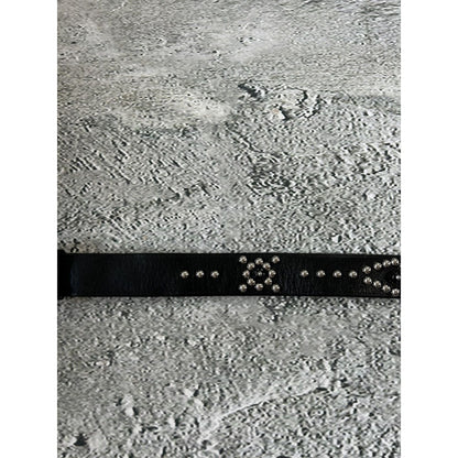 Prada belt studded Y2K black leather vintage