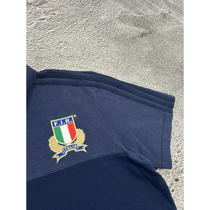 Italy Adidas vintage polo T-shirt navy blue Chief Keef