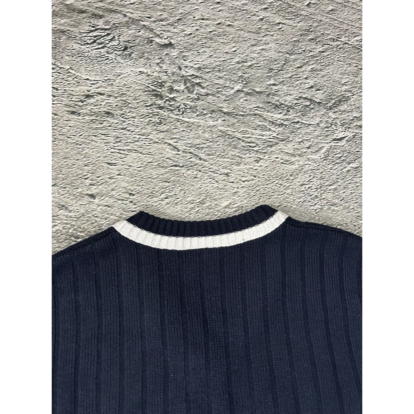 Lacoste vintage navy sweater vest small logo