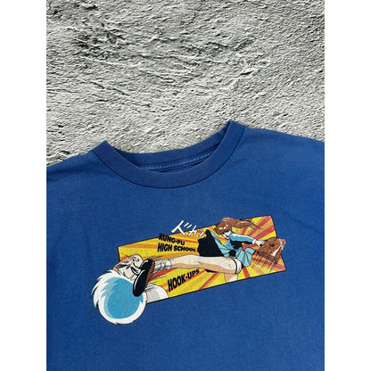 Hook-ups T-shirt blue hung fu high school vintage