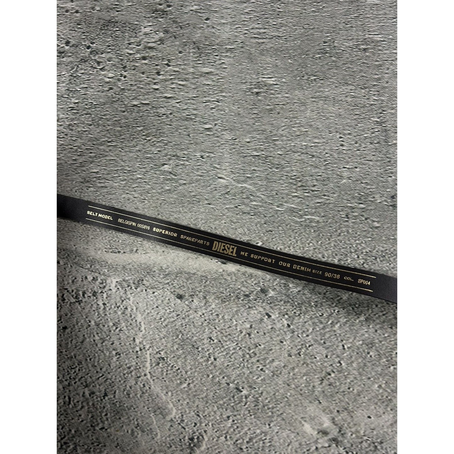 Diesel belt silver big buckle purple leather