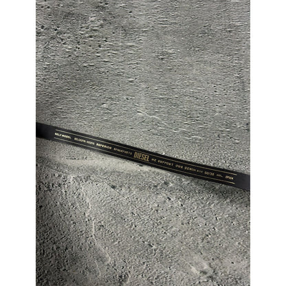 Diesel belt silver big buckle purple leather