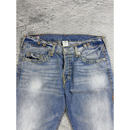 True Religion blue jeans Y2K Geno vintage thick stitching
