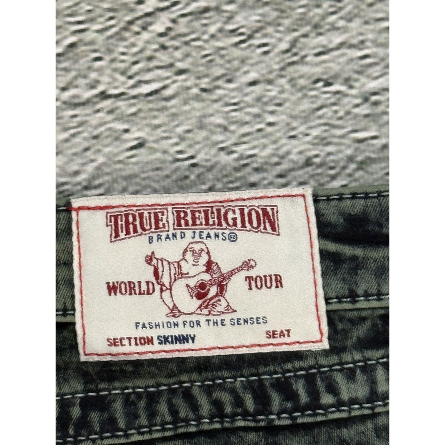 True Religion jeans skinny marble camo khaki green