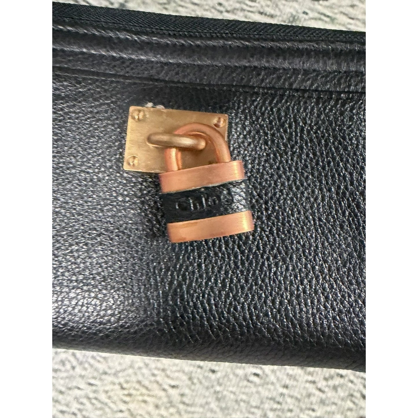 Chloé wallet paddington zip black leather