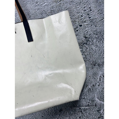 Marni bag with leather handles beige