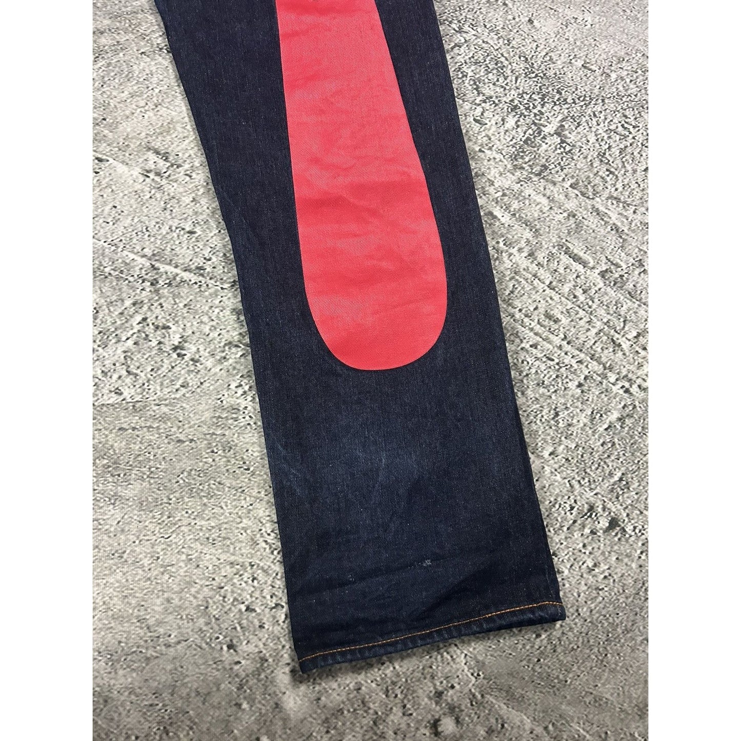 Evisu jeans daicock big logo red selvedge denim