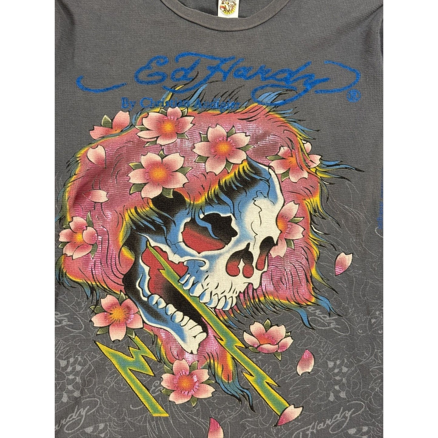 Ed Hardy Christian Audigier vintage grey longsleeve t-shirt