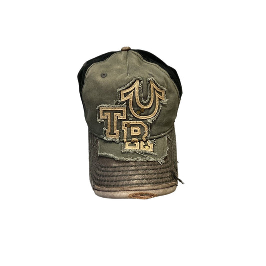 True Religion hat vintage cap Y2K khaki black brown