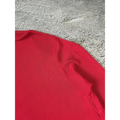 Gianni Versace mesh polo t-shirt red vintage