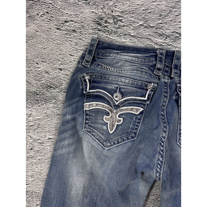 Rock Revival rhinestone glitter jeans Y2K flared Etty