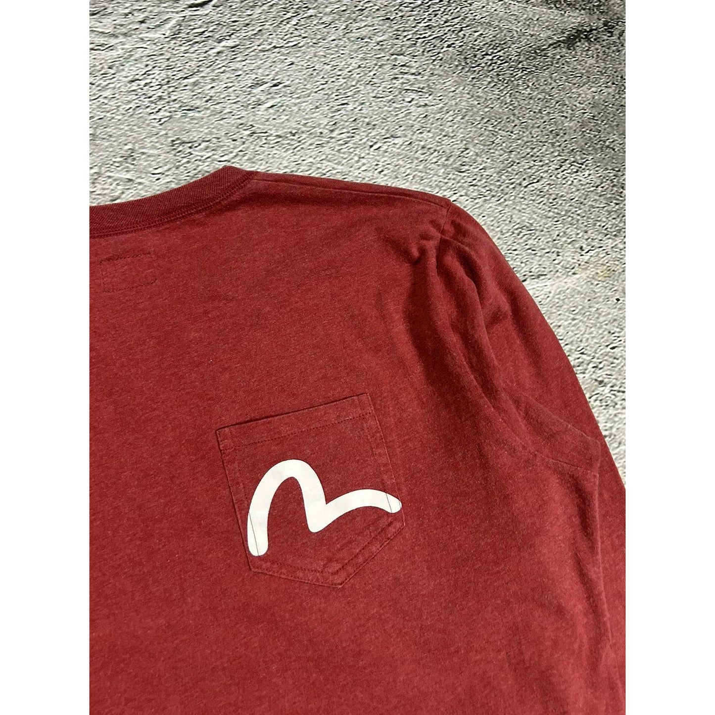 Evisu vintage multi pocket long sleeve seagull red