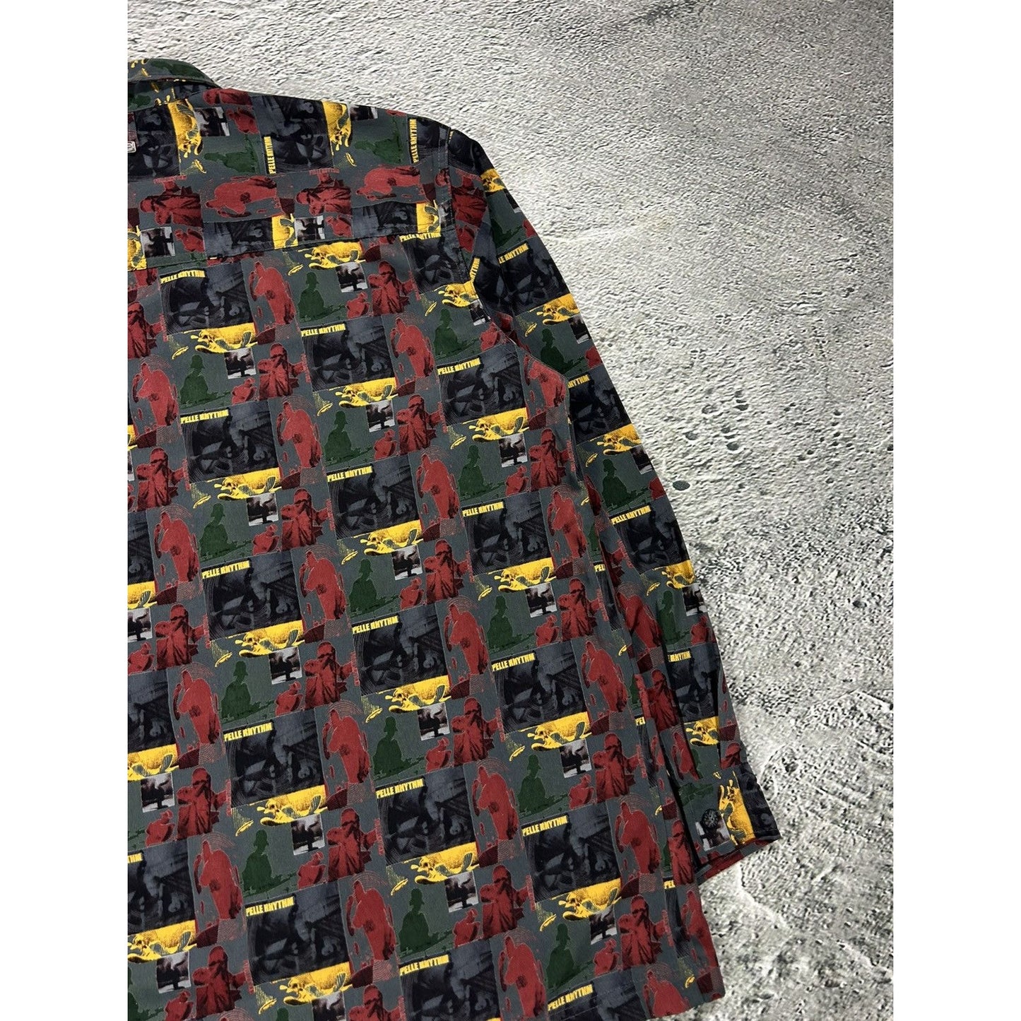 Pelle Pelle vintage full print Shirt button up music rhytm