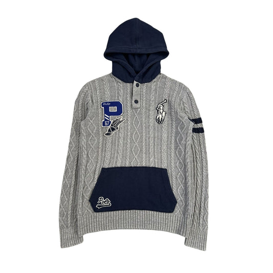 Polo Ralph Lauren big pony hoodie sweater knit grey