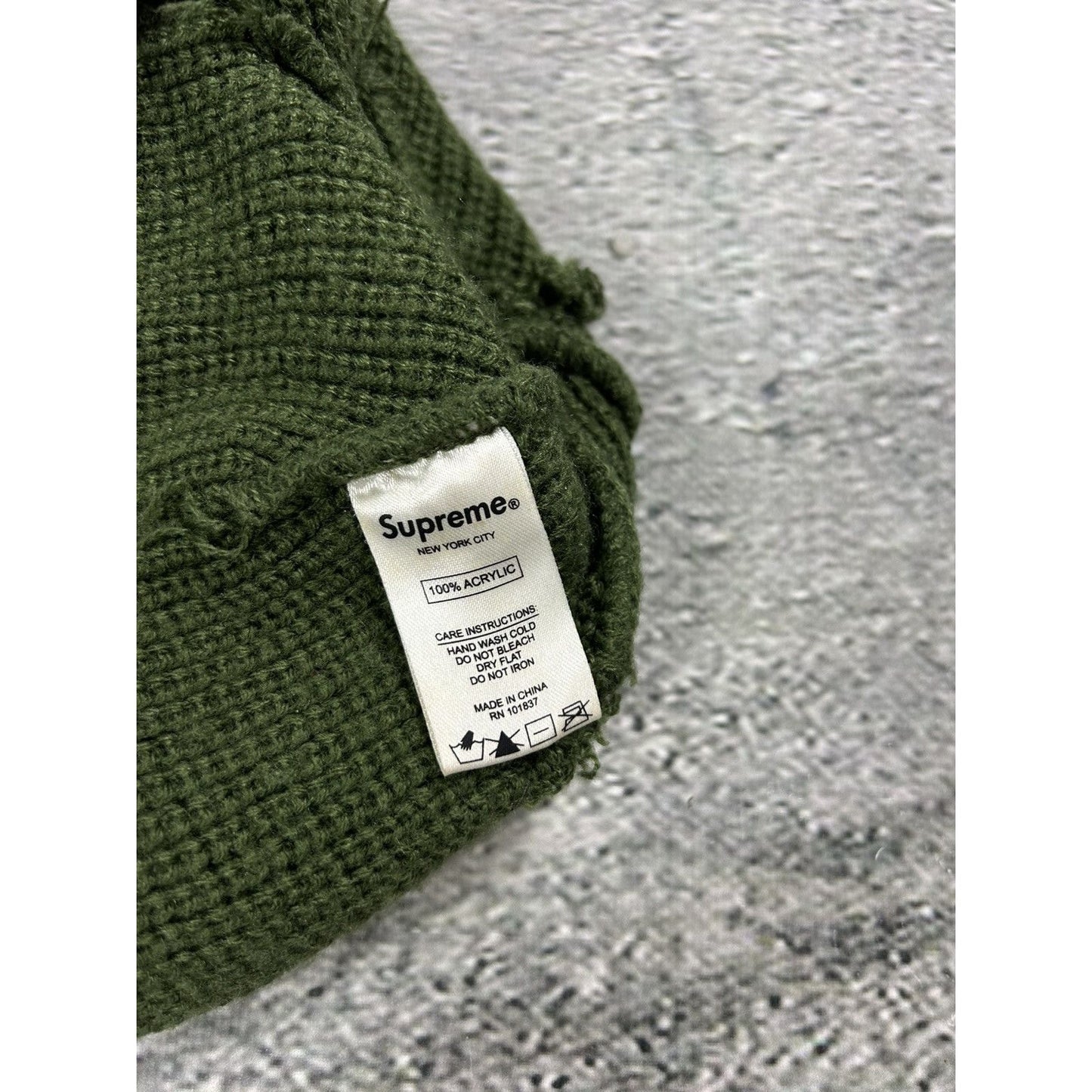 Supreme beanie khaki green